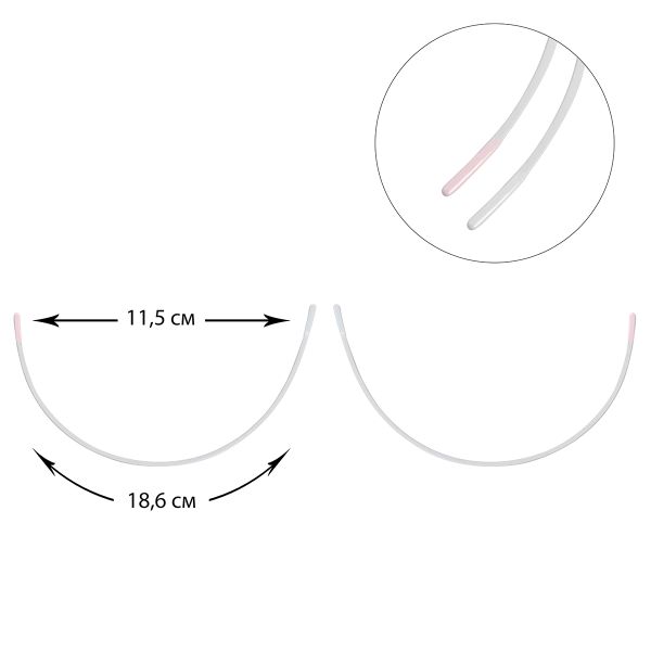 Косточки для бюстгальтера (каркасы) металл 115х186 мм, 100 шт