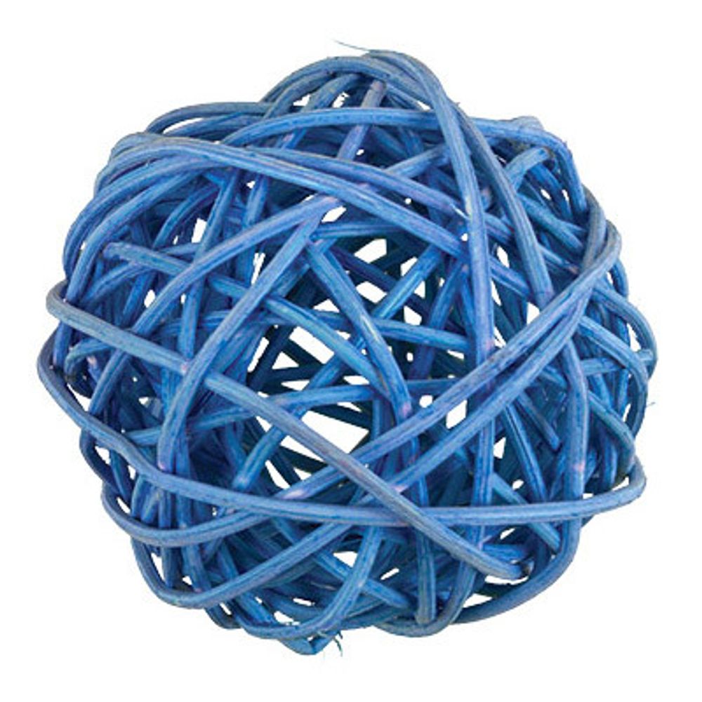 Шары декоративные из ротанга 5 см, 12 шт, №13 синий, Blumentag BRF-5