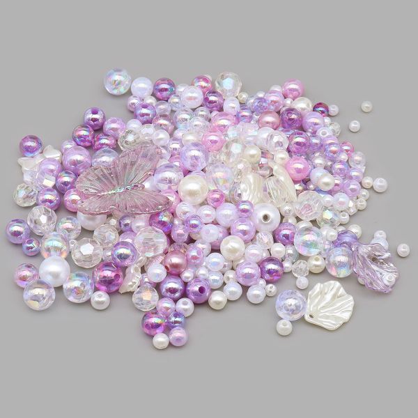 Набор бусин для рукоделия, творчества, микс, Astra&Craft (сиреневый)