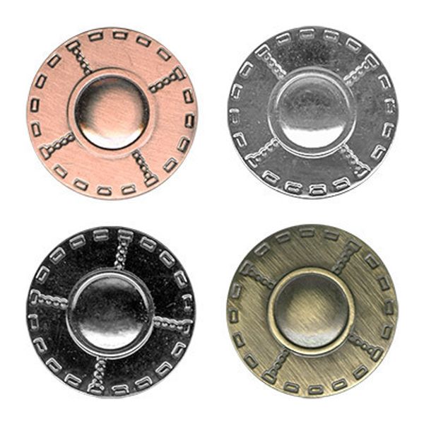 Пуговицы джинсовые 17 мм, 24 шт, 06 черн.никель, Micron BJ 005