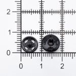 Кнопка пришивная металл ⌀8.2 мм, черный, 36 шт