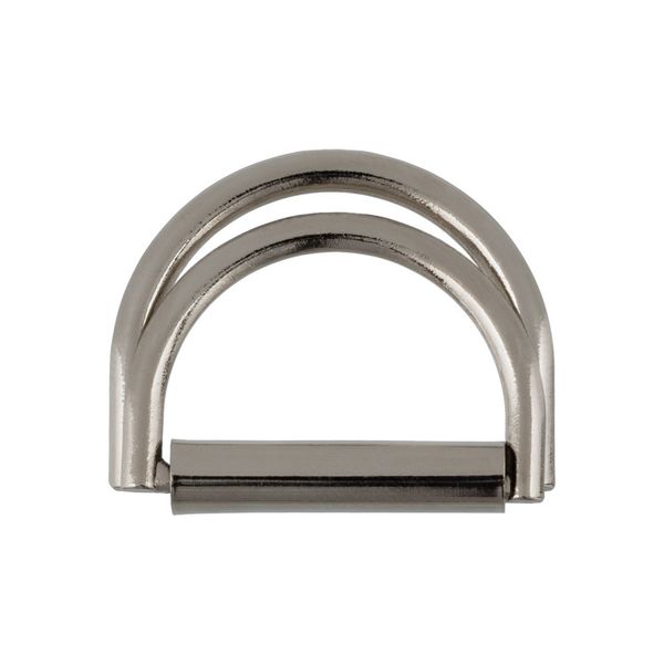 Полукольцо двойное металл внутр. 25 мм, 10 шт, 04 никель, GH 24/25, Gamma