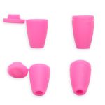 Наконечник для шнура пластик колокол ⌀6/9 мм, 14х11 мм, ПП, розовый, 100 шт