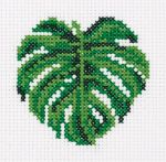 Набор для вышивания нитками Klart, Монстера