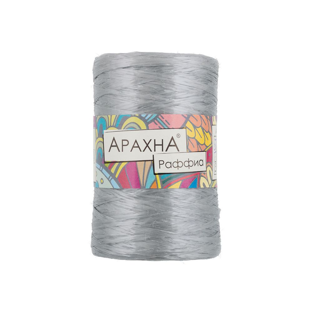 Пряжа Arachna Raffia / уп.5 мот. по 50г, 200м, 05 серебряный