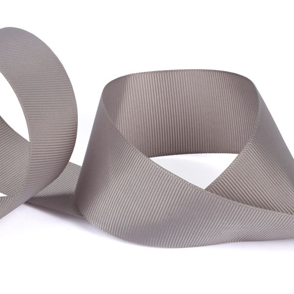 Лента репсовая (в рубчик) 38.0 мм / 45.5 метра, 125 серый, Gamma GR-38