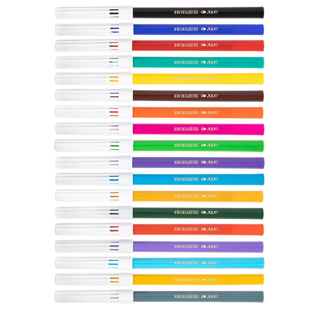 Фломастеры смываемые 18 цв, Лео LPFPW-18