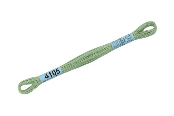 Мулине Gamma 100% хлопок, цв.4105 св.серо-зеленый, 24 мотка по 8 метров