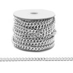 Цепь алюминиевая 9,2х7,2 мм, 10 м, никель