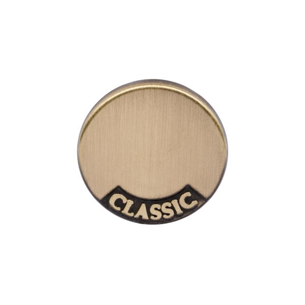 Кнопка Альфа (S-образная) ⌀12.5 мм, 36 шт, металл, нерж., 12 шлифованная бронза, MIKRON JK 001