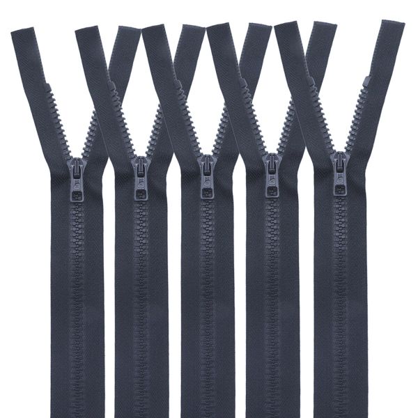 Молния трактор Arta Т6 (6 мм) 1 зам., разъем., 75 см, цв. 102 т.серый, уп.5 шт