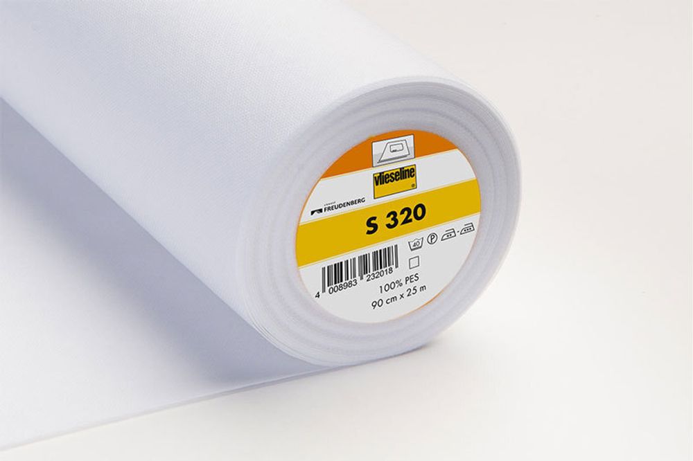Флизелин клеевой легкий Freudenberg Vlieseline 83 г/м², 90 см / 25 метров, белый, OEKO-TEX® /TOS/