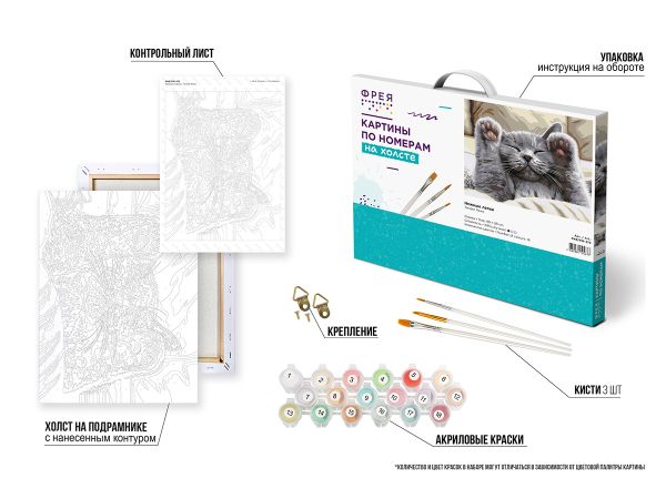 Картина по номерам Фрея PNB/PM-373, Нежные лапки, 40х30 см