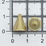 Винт кобурный металл ⌀9.5 мм, h11 мм, золото, металл конус, 50 шт