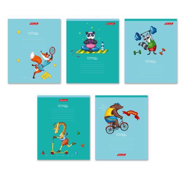 Тетрадь ученическая школьная A5+ 18 л. на скобе, 20 шт, клетка, 000367 Спортландия, Светоч 18ТСКд5_1_3_1