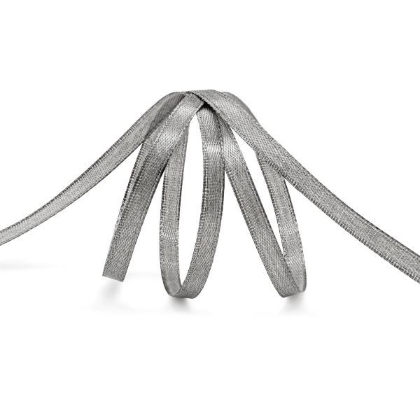 Лента атласная 1-сторонняя 6.0 мм / 22.86±1 метров, 153 т.серый, Globus