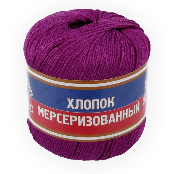 Пряжа Камтекс Хлопок мерсеризованный / уп.10 мот. по 50 г, 200 м, цв.191 цикламен