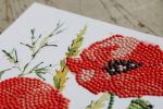 Алмазная (кристальная) мозаика Фрея, постер Красные маки, 20х20 см