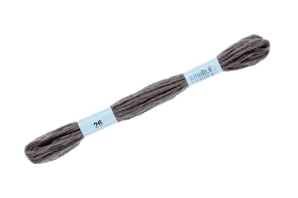 Мулине Gamma декоративное Cloud, цв.26 т. серый, 12 мотков по 6 метров
