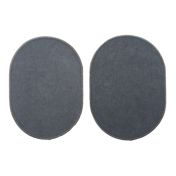 Термоаппликация Овал 7х10,5см, уп. 2 шт, цв.серый