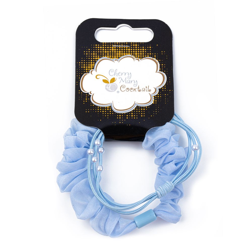 Набор резинок для волос 10 шт (5х2 шт), №01 голубой, Cherry Mary TR07072
