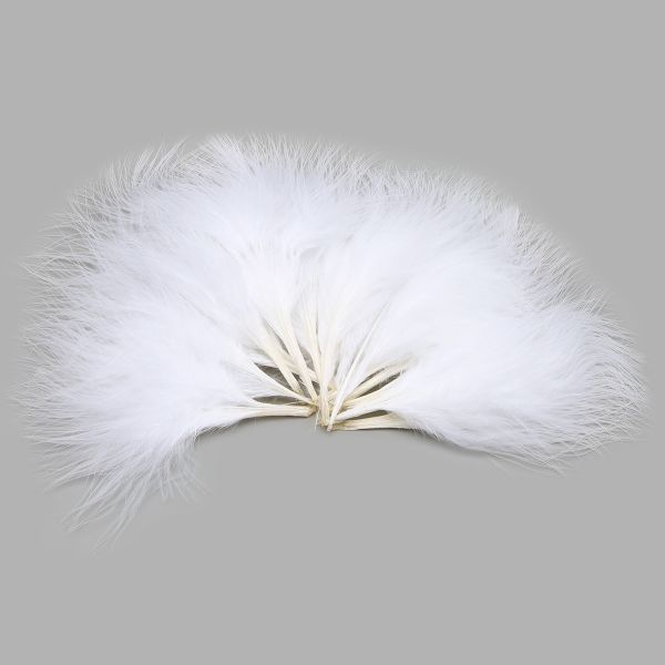 Перья декоративные 5-10см, 25 шт, H-81 белый