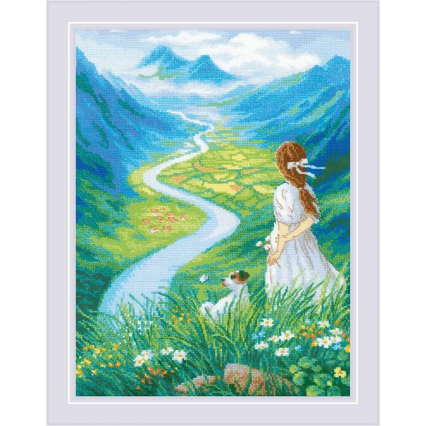 Набор для вышивания нитками Риолис 2273, Куда бежит река 30х40 см