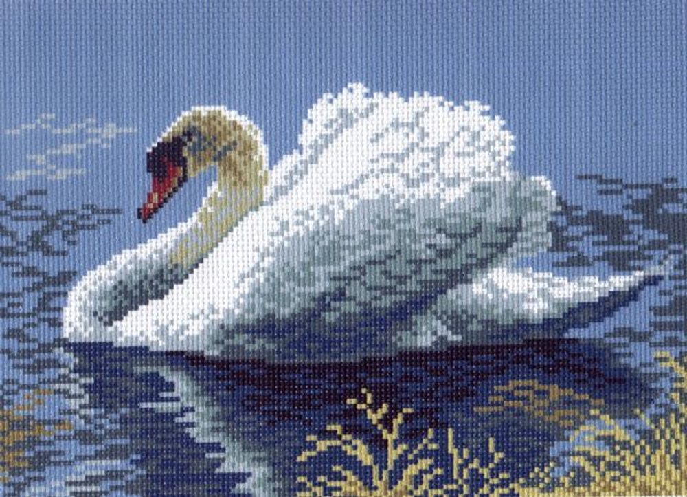 Рисунок для вышивания Матренин Посад (канва), 28х37 -0381-1 Лебедь-кликун