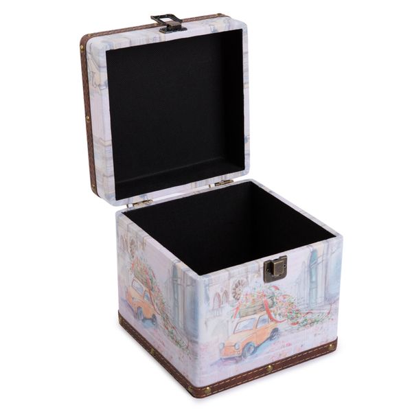 Шкатулка декоративная сундучок 18х18х18 см, 012 Парижские улочки, Gamma DBK-09