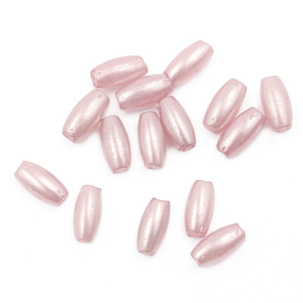Бусины пластик (жемчуг) 3х6 мм, 15 г, Astra&Craft, J555 светло-розовый