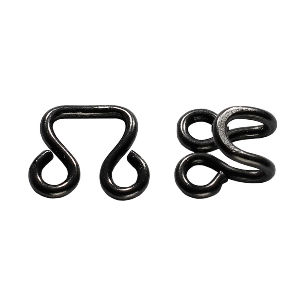 Крючки пришивные 15 мм, чер.никель мет, 10 шт