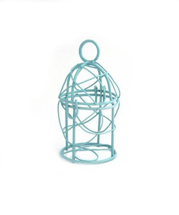 Миниатюра кукольная: Клетка 5.5х3.5 см металл, Y-5535/2, 23946 цв. бирюза