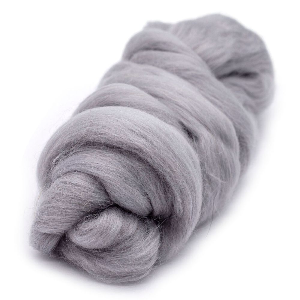 Шерсть для валяния Камтекс Лента для валяния п/тонкая 1х50 г, (25-28 мкр), 2.1 м, 106 жемчужный, 614644-4