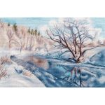 Набор для вышивания нитками Овен, Февральская лазурь 34х24см