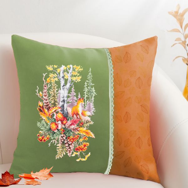 Набор для вышивания нитками Чудесная игла, Дух осеннего леса 17х27 см