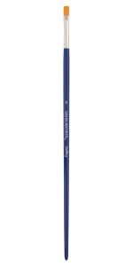 Кисть синтетика №08 плоская, 10 шт, длинная ручка, Vista-Artista 50112-08