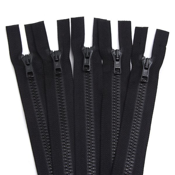 Молния трактор Arta Т6 (6 мм) 2 зам., разъем., 75 см, цв. 077 черный, уп.5 шт