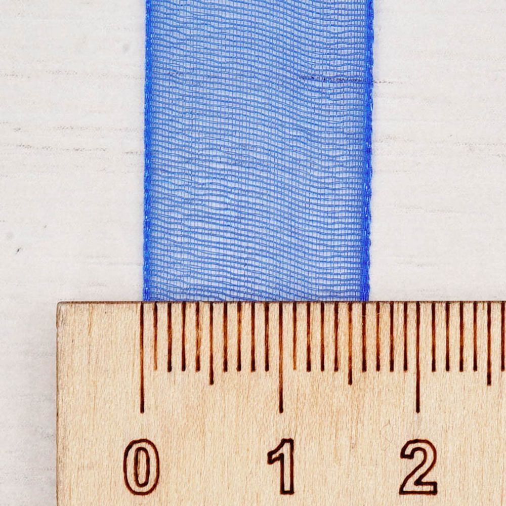 Лента капроновая (органза) 15.0 мм / 22.86±1 метров, 164 синий