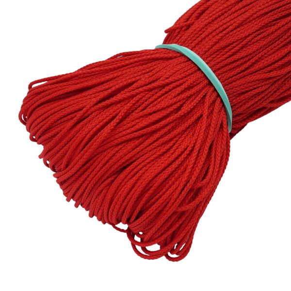 Шнур плетеный ⌀1.5 мм / 100 метров, 010 красный