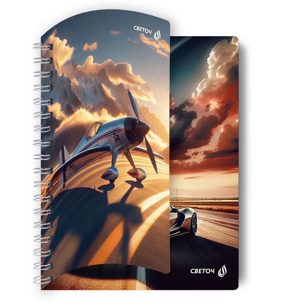 Тетрадь ученическая общая с двойной обложкой, A5 96 л. на гребне 65 г/м², белизна 100 %, 4 шт, клетка, 01210 МИКС - Супер - ассорти, Светоч Т118