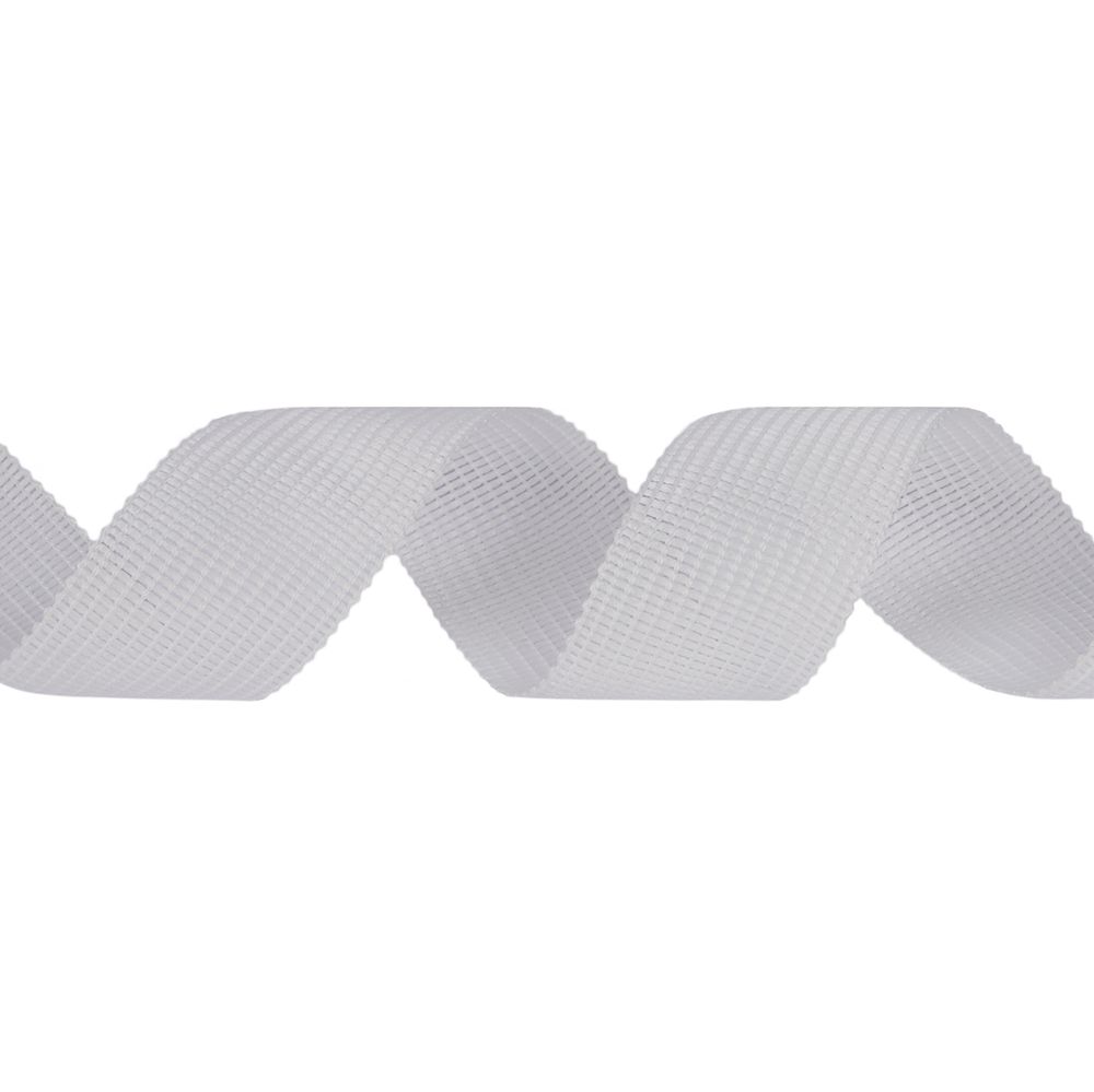 Тесьма (лента) окантовочная 18 мм / 100 метров, белый, Gamma 018 О белый