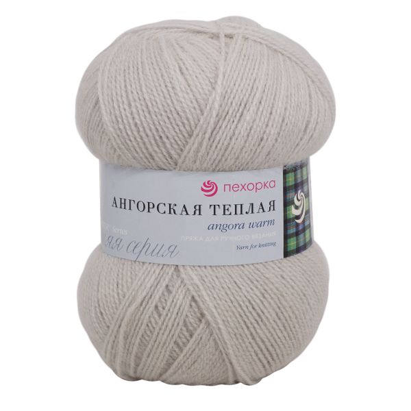 Пряжа Пехорка Ангорская теплая / уп.5 мот. по 100 г, 480 м, 08-Св.Серый