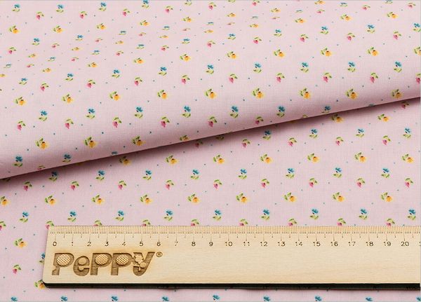 Ткань для пэчворка Peppy Нежная история, рулон 112 см / 5 метров, НИ-23 розовый, Peppy