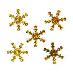 Пайетки фигурные снежинки, 24 мм, упак. 10 гр, Астра, A20 золото голограмма, уп.10 шт