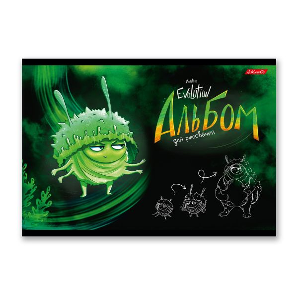 Альбом для рисования 100 г/м², A4 29х20.5 см, 12 л. на скобе, 10 шт, 000692 Монстриум, Светоч 12АЛСК4_1_3_9