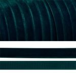 Лента бархатная (тесьма) 10.0 мм / 20±1 метров, LB1039 нейлон т.зеленый