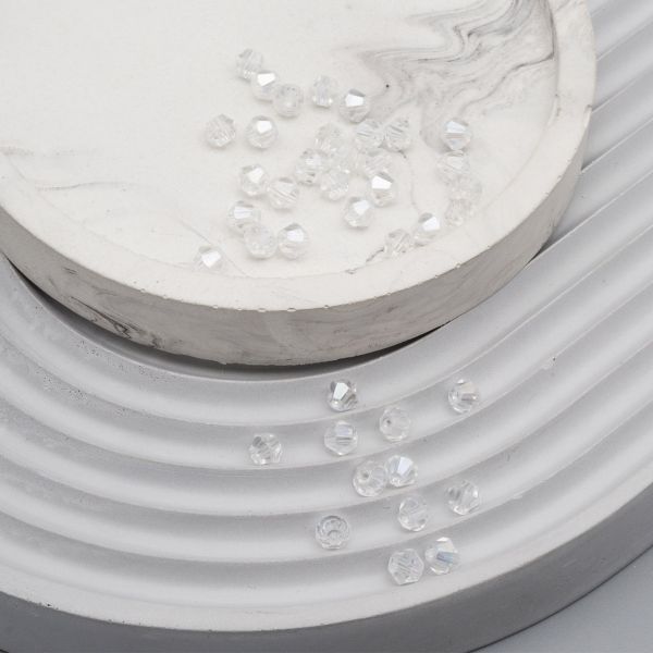 Бусины стекло 4х4 мм, 40 шт., Astra&Craft, 849 прозрачный АВ, Z-439