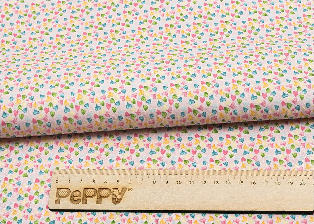 Ткань для пэчворка Peppy Нежная история, рулон 112 см / 5 метров, НИ-29 розовый, Peppy