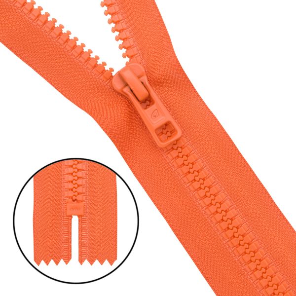 Молния трактор Arta Т6 (6 мм) 1 зам., н/раз., 18 см, (2075), A523 оранжевый, НОВЫЙ МАТОВЫЙ ЗАМОК, уп.10 штук