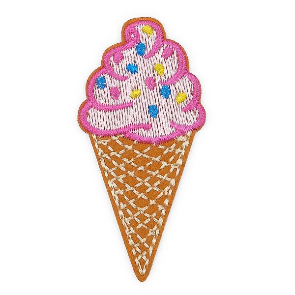 Термоаппликация Мороженое рожок 2, 3х5.8см, Hobby&Pro